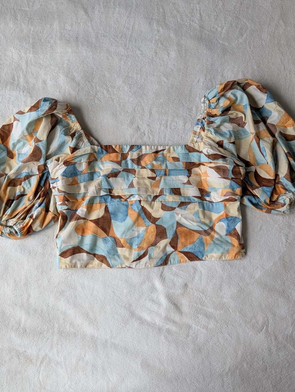 Abercrombie & Fitch Multicolor Puff Sleeve Top